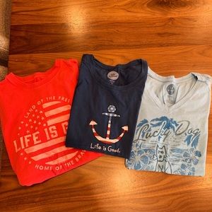 3 “Life is Good” t-shirts